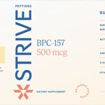 The full label for Strive Peptides BPC-157 500mcg