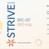 The full label for Strive Peptides BPC-157 500mcg