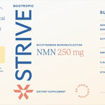 The full label for NMN 250mg from Strive Peptides